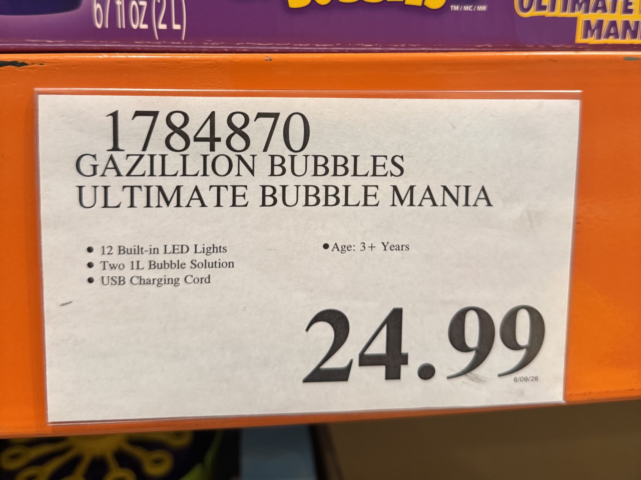Gazillion Bubbles Ultimate Bubble Mania - price tag