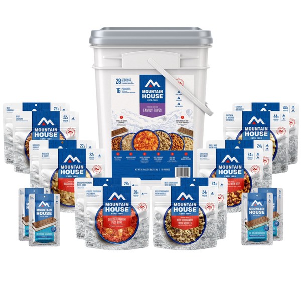 Mountain House Emergency Food Supply Bucket - $79.97 (save >$40)
