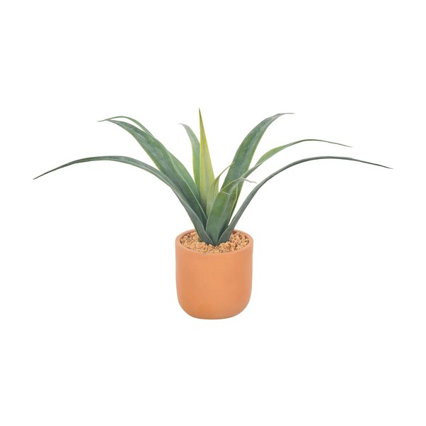 True Living Artificial Succulent in Geometric Pot — $4