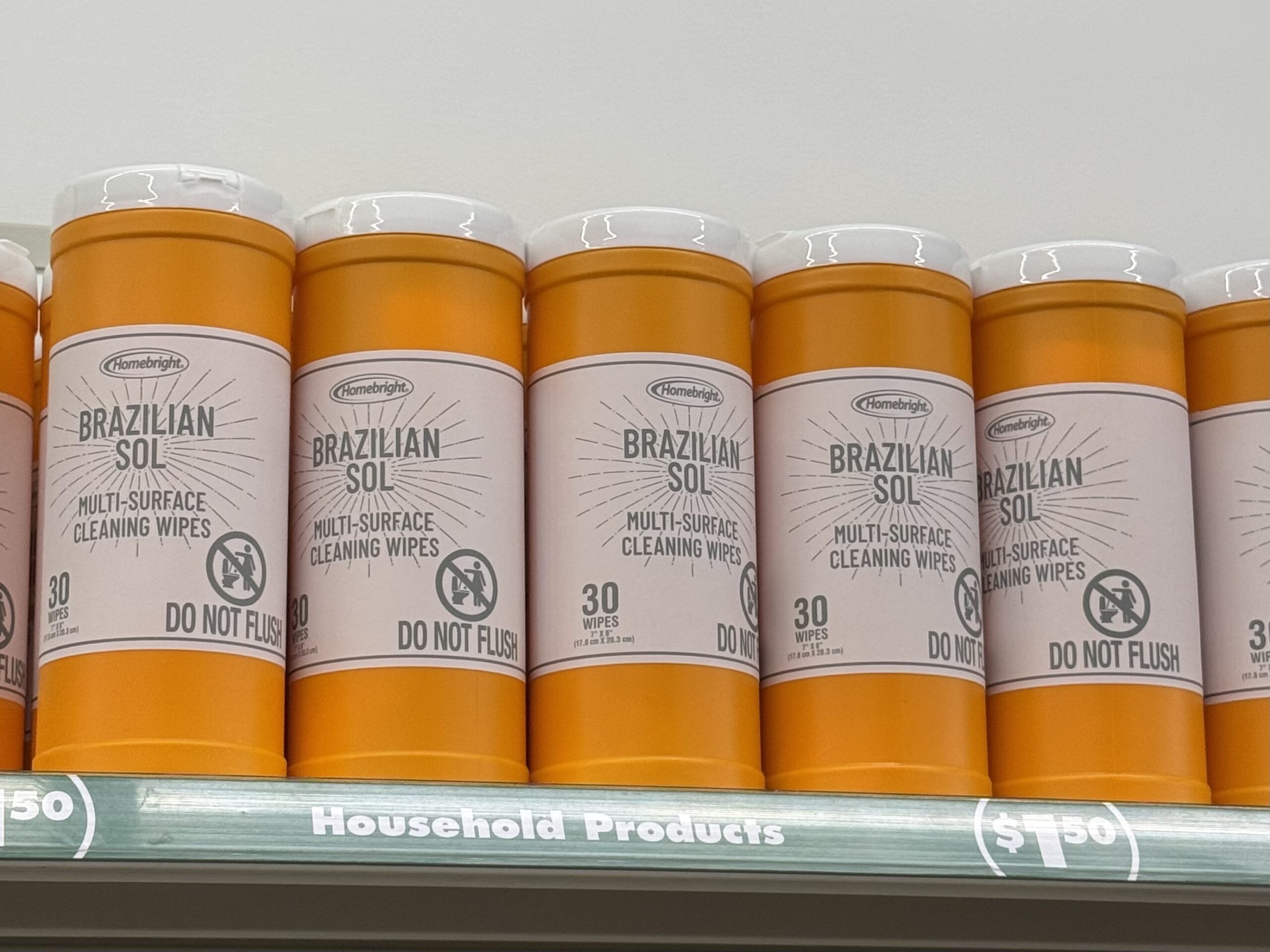 Homebright Brazilian Sol Wipes - in store