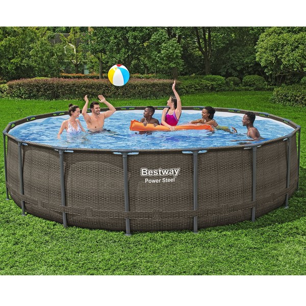 Bestway 18-Foot Power Steel Above-Ground Pool - $450.00 -> $400.00