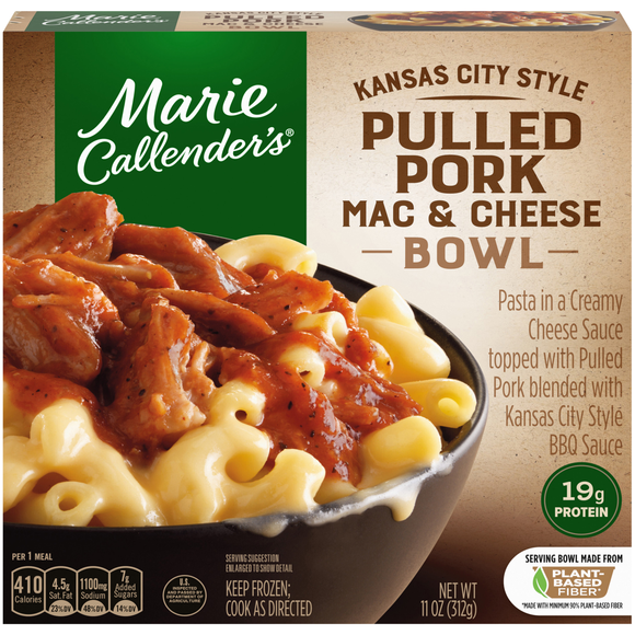 Marie Callender's Kansas City Style Pulled Pork Mac & Cheese Bowl Meal