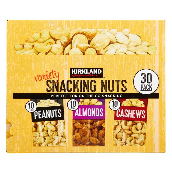 Kirkland Snacking Nuts Variety Pack (30-count) - $21.99