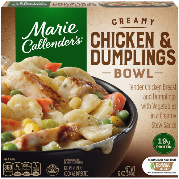 Marie Callender's Creamy Chicken & Dumplings Bowl Frozen Meal