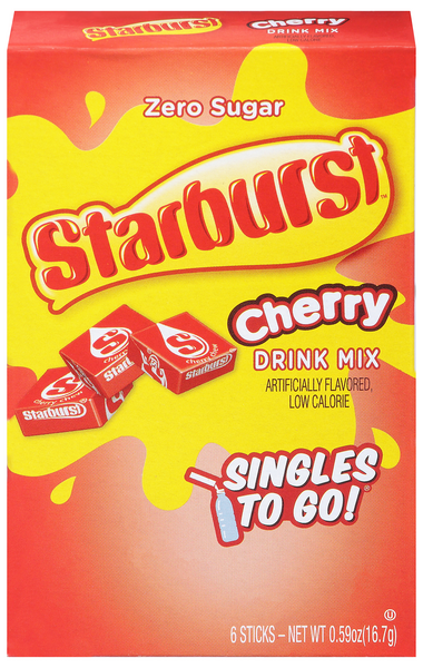 Starburst Singles-to-Go Drink Mix Cherry - 6 ct