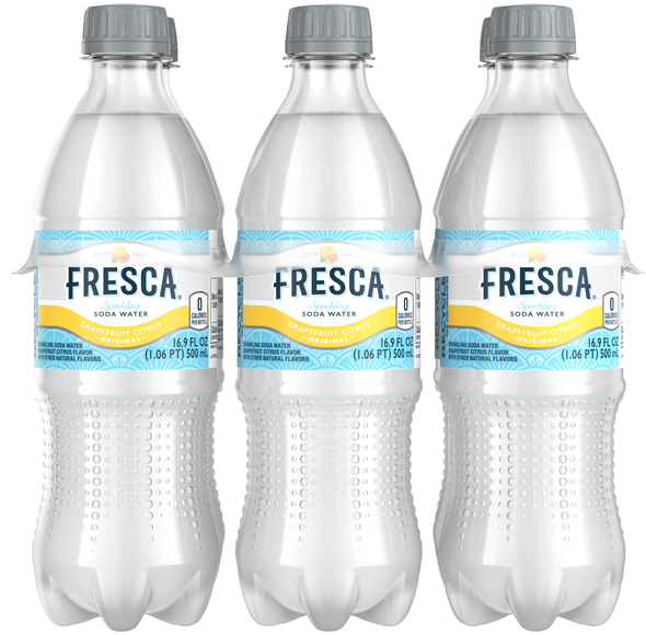 Fresca Grapefruit Citrus Sparkling Soda Water - 6 pk