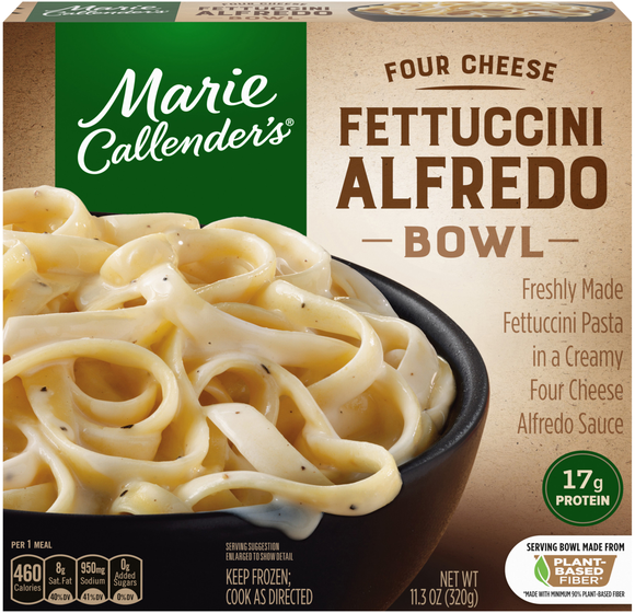Marie Callender's 4 Cheese Fettuccini Alfredo Bowl 17g Protein Frozen Meal