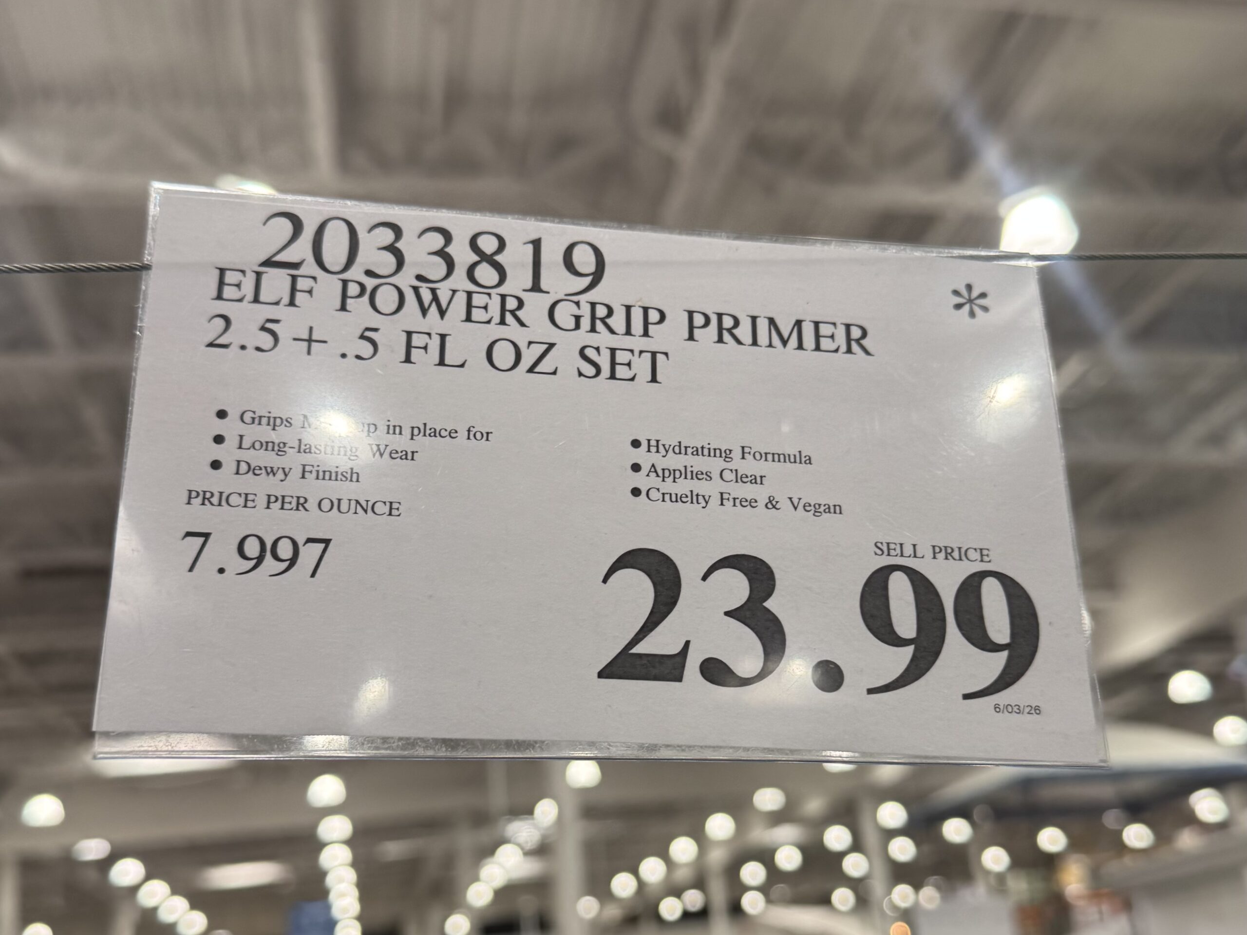 e.l.f. POWER GRIP PRIMER DUO - price tag