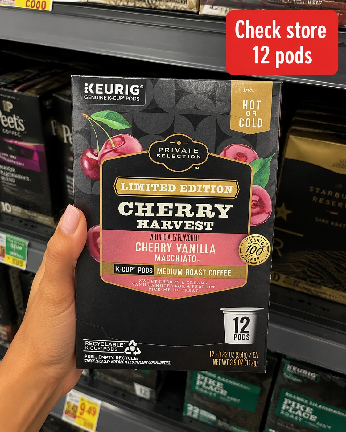 KEURIG® PRIVATE SELECTION™ LIMITED EDITION CHERRY HARVEST CHERRY VANILLA MACCHIATO K-CUP® PODS