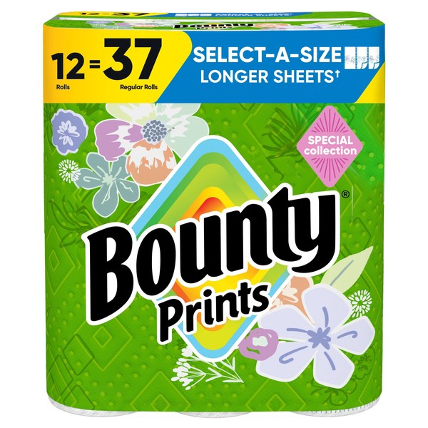 Bounty Prints Select-A-Size Paper Towels (12-Roll Bulk) - $27.78 -> $23.78