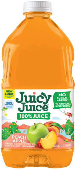 Juicy Juice 100% Peach Apple Juice No Sugar Added