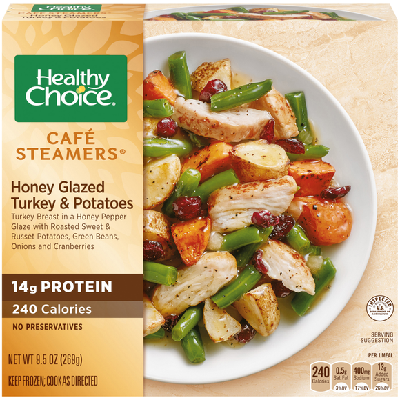 Healthy Choice Cafe Steamers Honey Glazed Turkey & Potatoes Frozen Meal