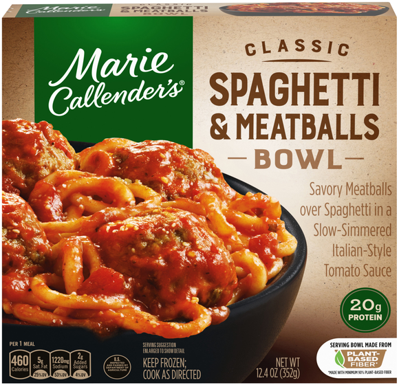 Marie Callender's Classic Spaghetti & Meatballs Bowl Frozen Meal
