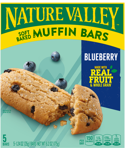 Nature Valley Blueberry Soft Baked Muffin Bars - 5 ct