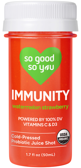 So Good So You Organic Immunity Watermelon Strawberry Probiotic Juice Shot