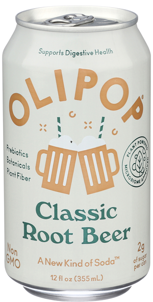 Olipop Classic Root Beer Prebiotic Soda