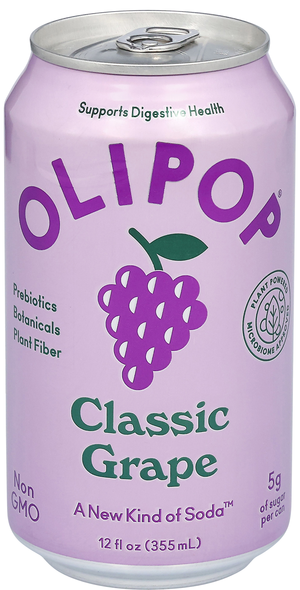 Olipop Classic Grape Prebiotic Soda