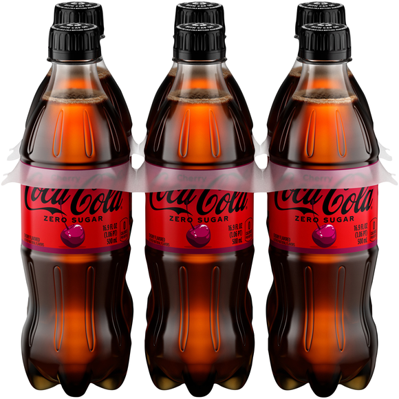 Coca-Cola Zero Sugar Cherry Cola Soda - 6 pk