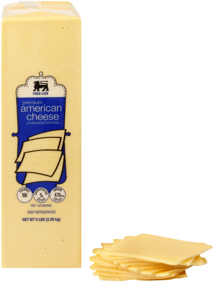 Food Lion Deli Yellow American Cheese (Regular Sliced)