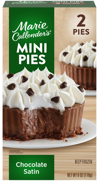 Marie Callender's Chocolate Satin Mini Pies - 2 ct Frozen