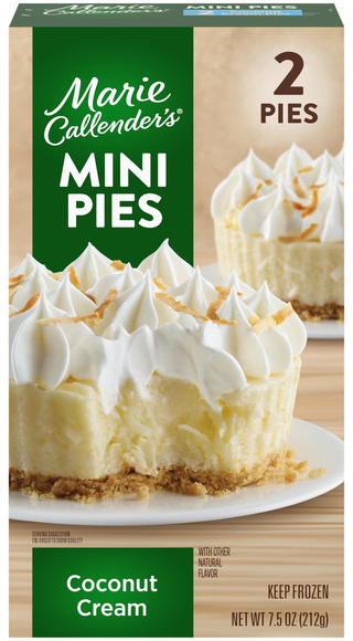 Marie Callender's Coconut Cream Mini Pies - 2 ct Frozen