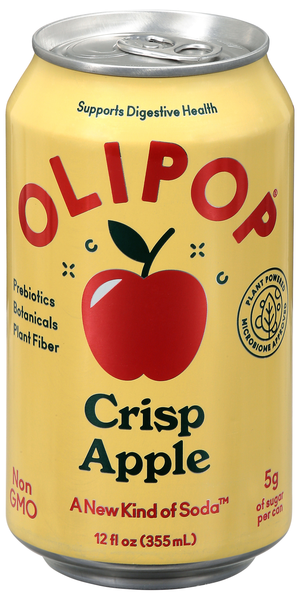 Olipop Crisp Apple Prebiotic Soda