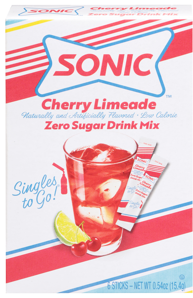 Sonic Zero Sugar Cherry Limeade Drink Mix - 6 ct