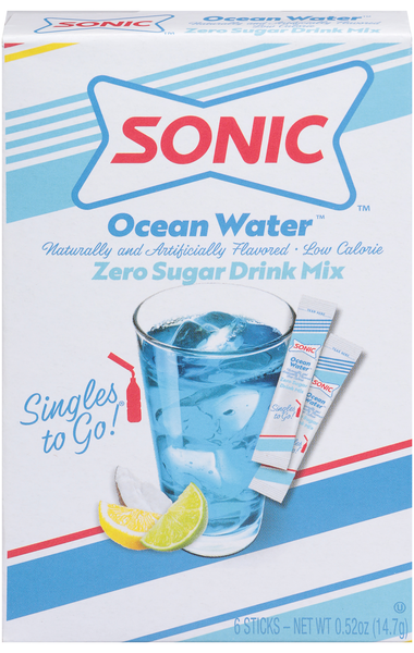 Sonic Zero Sugar Ocean Water Drink Mix - 6 ct