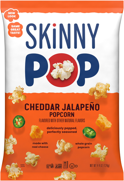 SkinnyPop Gluten Free Cheddar Jalapeno Popcorn
