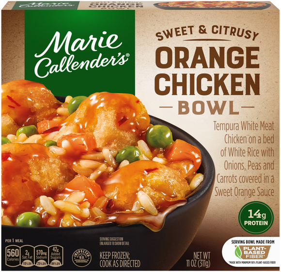 Marie Callender's Sweet & Citrusy Orange Chicken Rice Bowl Frozen Meal