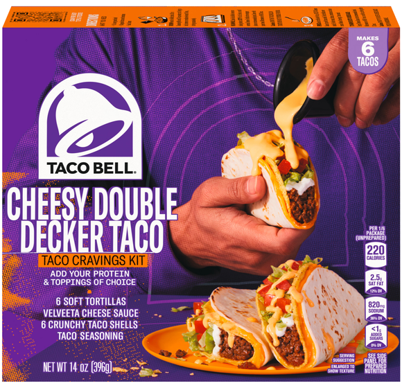 Taco Bell Cheesy Double Decker Taco Dinner Kit - 6 ct