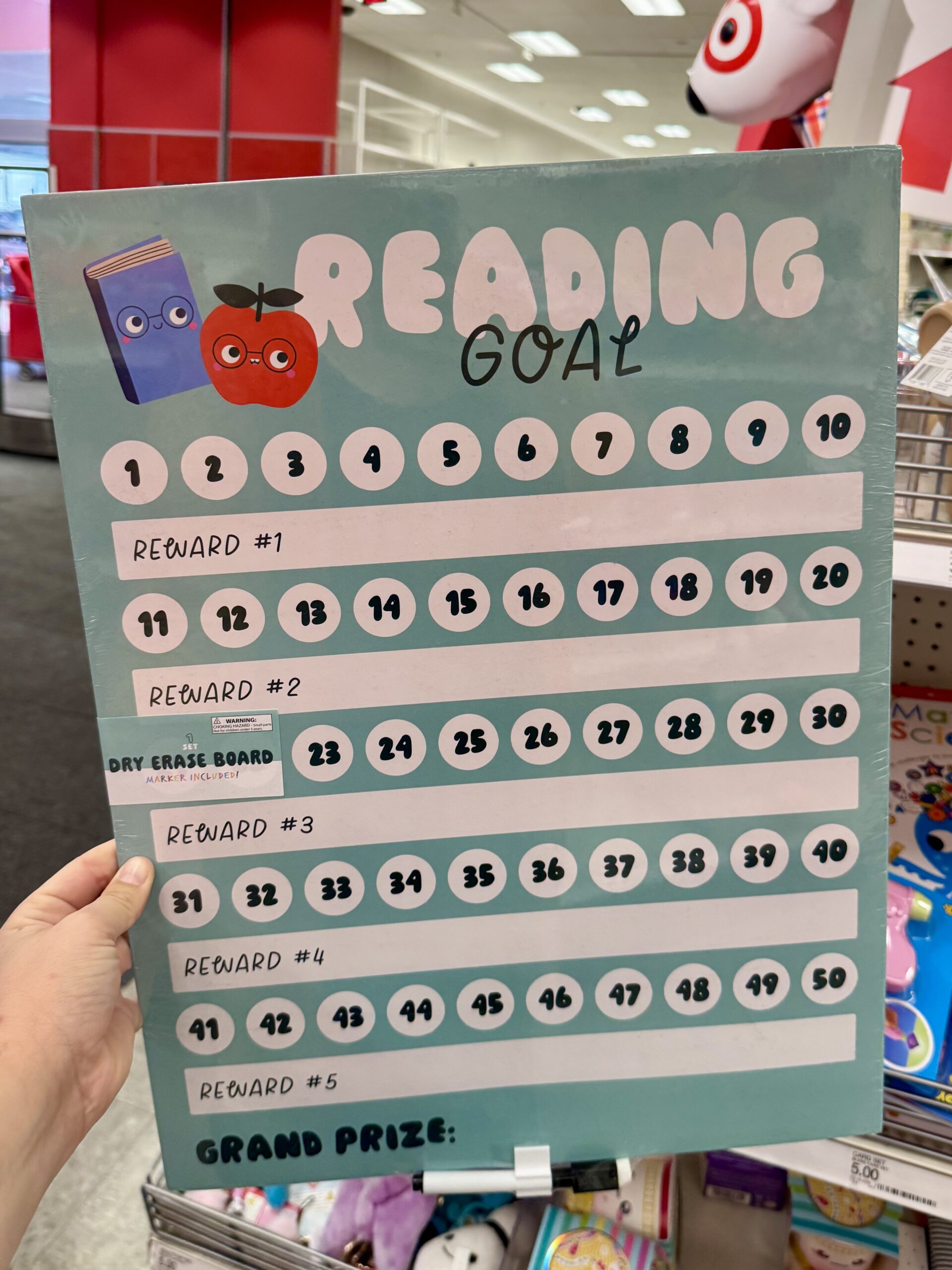 Summer Dry Erase Boards Reading Tracker - in store