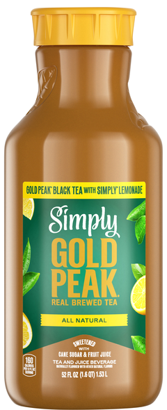 Simply Gold Peak All Natural Black Tea with Lemonade Refrigerated