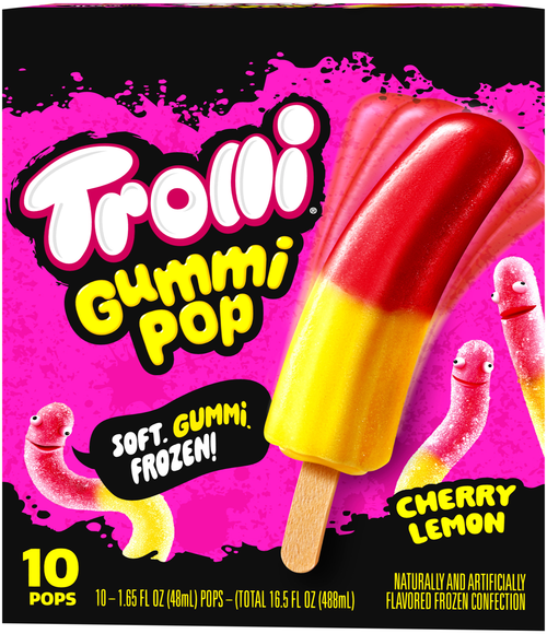 Trolli Cherry Lemon Gummi Pops - 10 ct Frozen