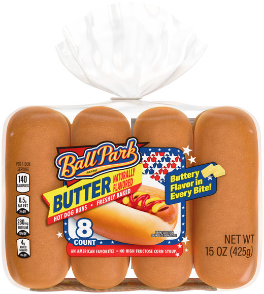 Ball Park Butter Hot Dog Buns - 8 ct