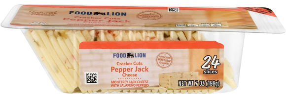 Food Lion Pepper Jack Cheese Cracker Cuts - 24 ct