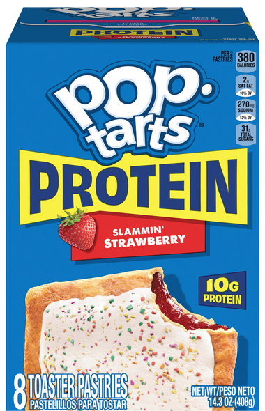 Pop-Tarts Slammin' Strawberry Protein Toaster Pastries - 8 ct