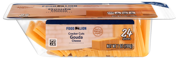 Food Lion Gouda Cheese Cracker Cut Slices - 24 ct