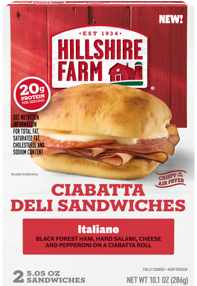 Hillshire Farm Italiano Ciabatta Deli Sandwiches - 2 ct Frozen