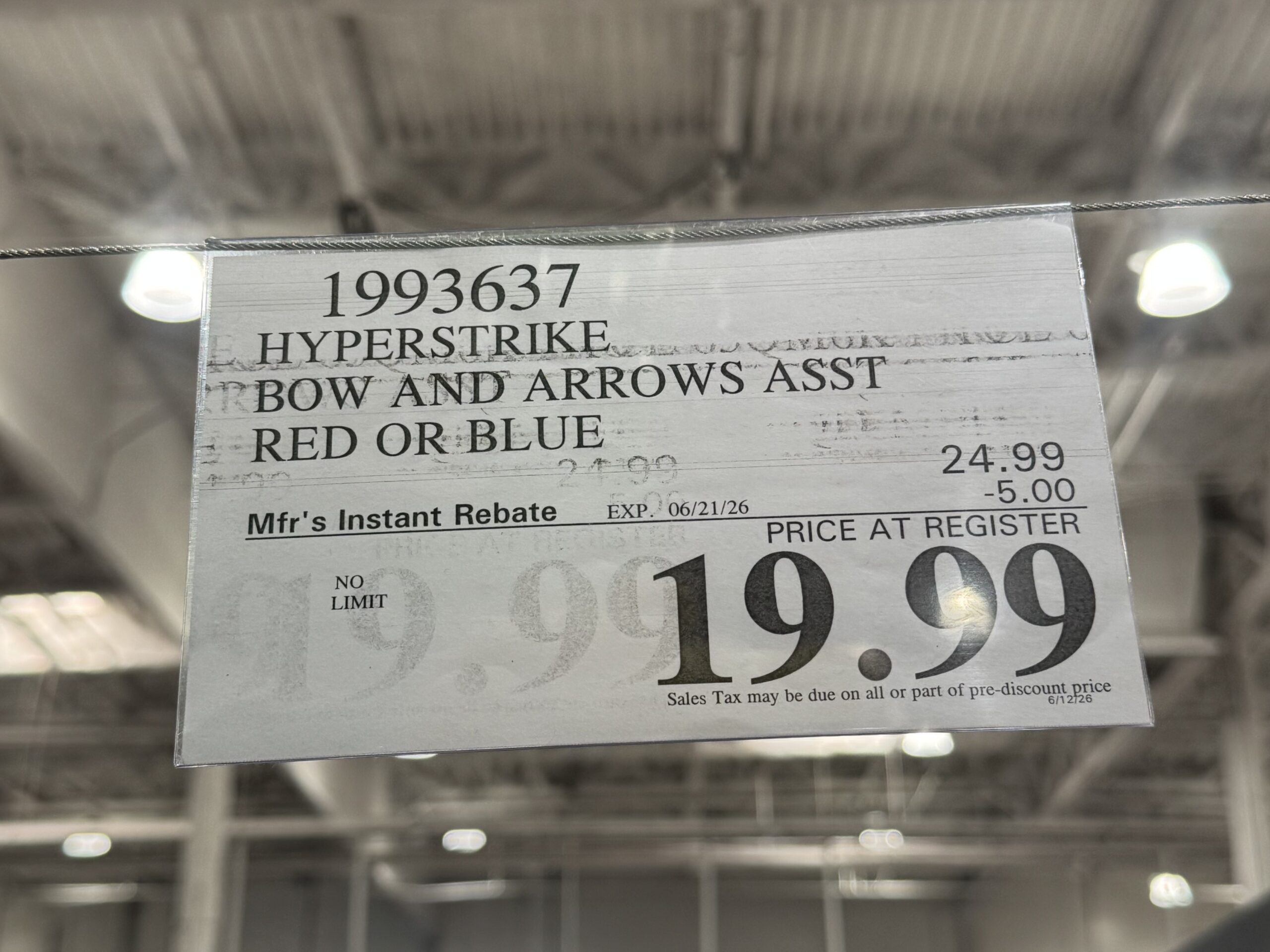 Zing Hyper Strike - price tag