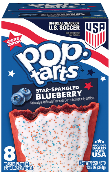 Pop-Tarts Star-Spangled Blueberry Frosted Toaster Pastries - 8 ct
