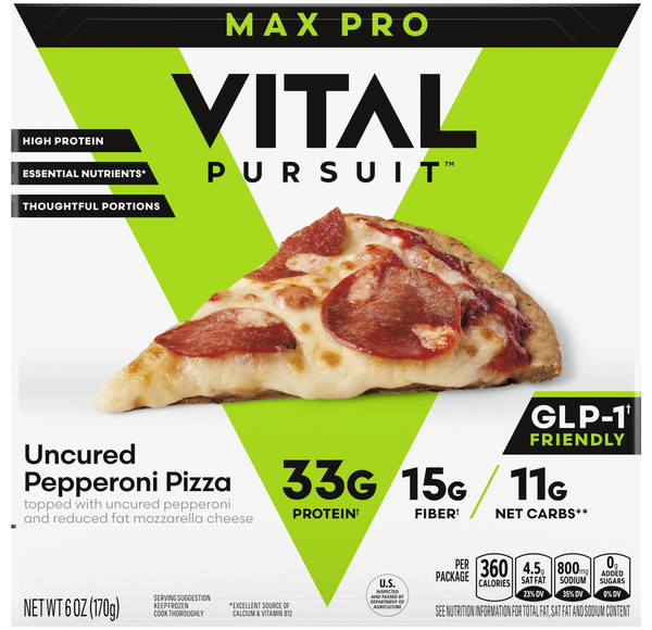 Vital Pursuit Max Pro Uncured Pepperoni Pizza Frozen