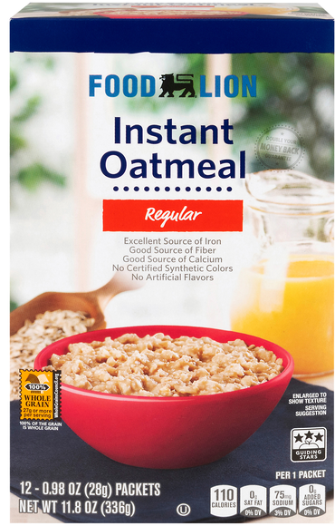 Food Lion Regular Oatmeal - 12 ct