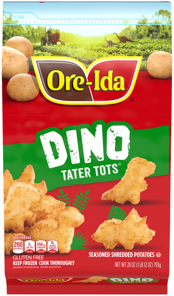 Ore-Ida Gluten Free Seasoned Dino Shaped Tater Tots Frozen