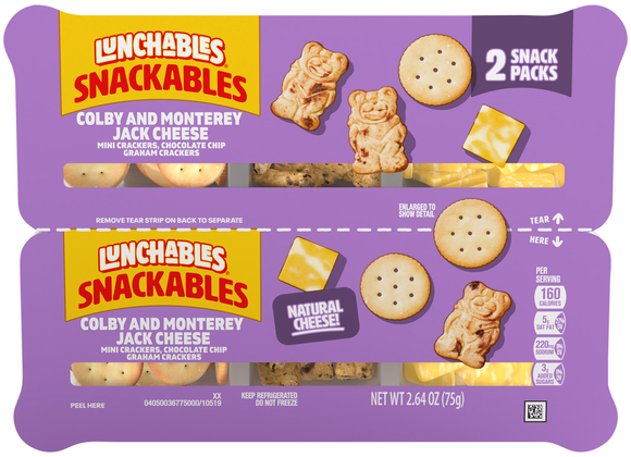 Lunchables Snackables Colby Monterrey Jack Cheese & Crackers Snack - 2 ct