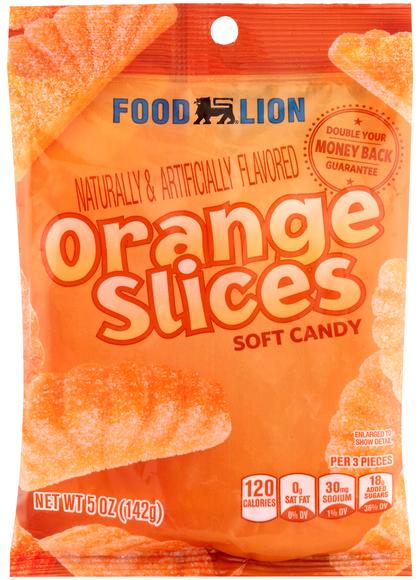 Food Lion Orange Slices Soft Chewy Candy