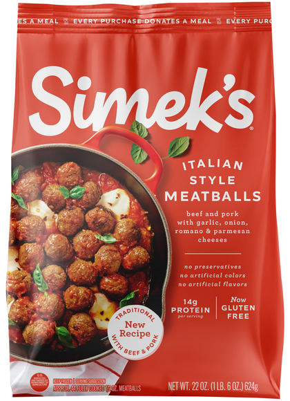 Simek's Gluten Free Italian Style Meatballs Frozen
