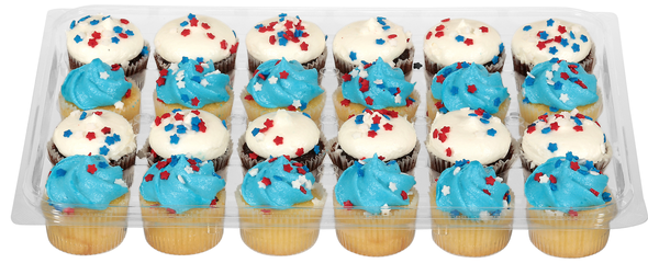 Food Lion Patriotic Cupcakes Assorted - 24 ct