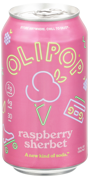 Olipop Raspberry Sherbet Prebiotic Soda