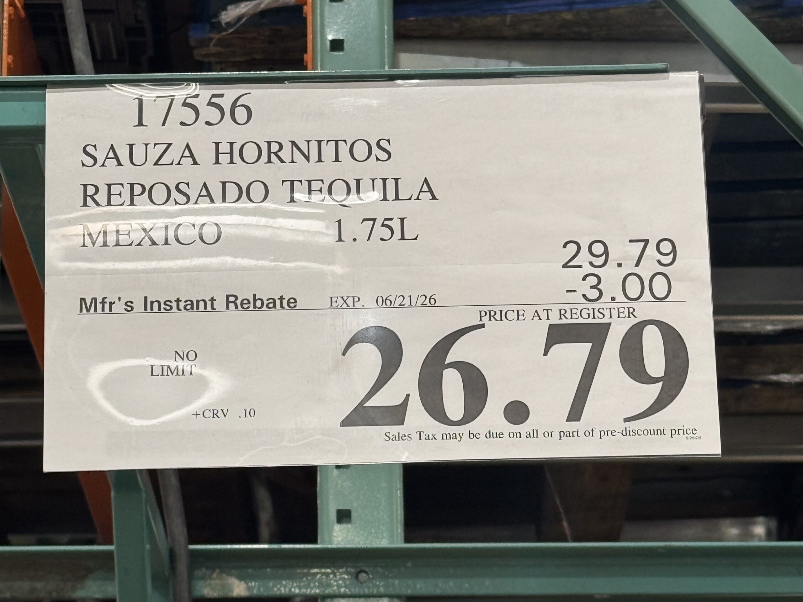 Sauza Hornitos Reposado Tequila